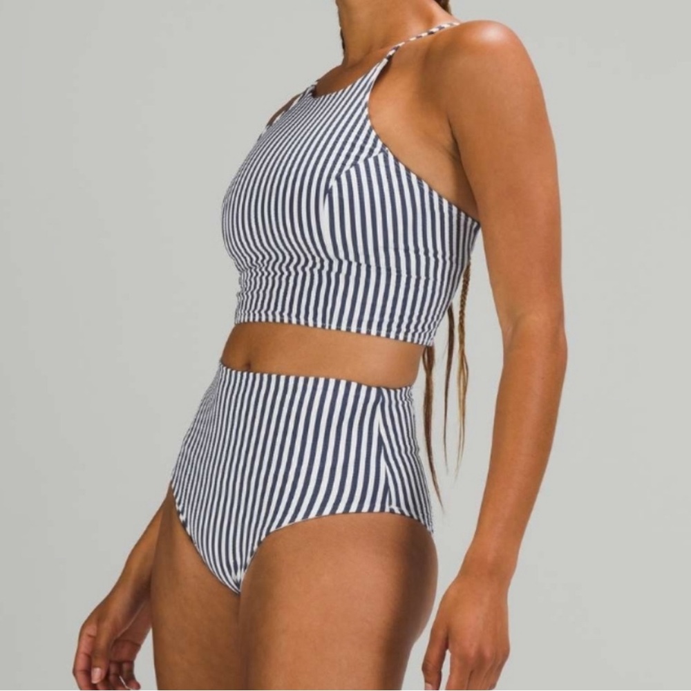 Lululemon Seersucker high neck 2 piece swimsuit
